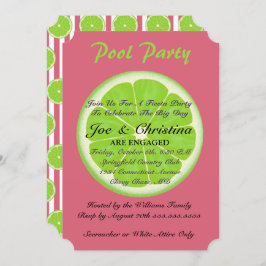 Convite Nantucket Red & Limões Fiesta Cocktail Party