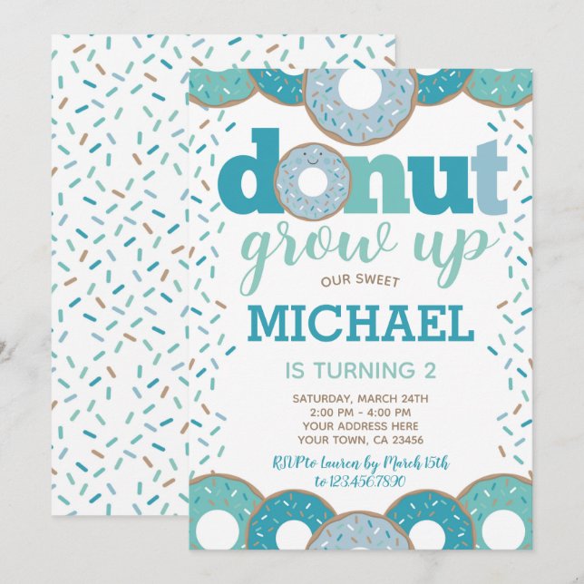 Convite Não Cresça (Frente/Verso)