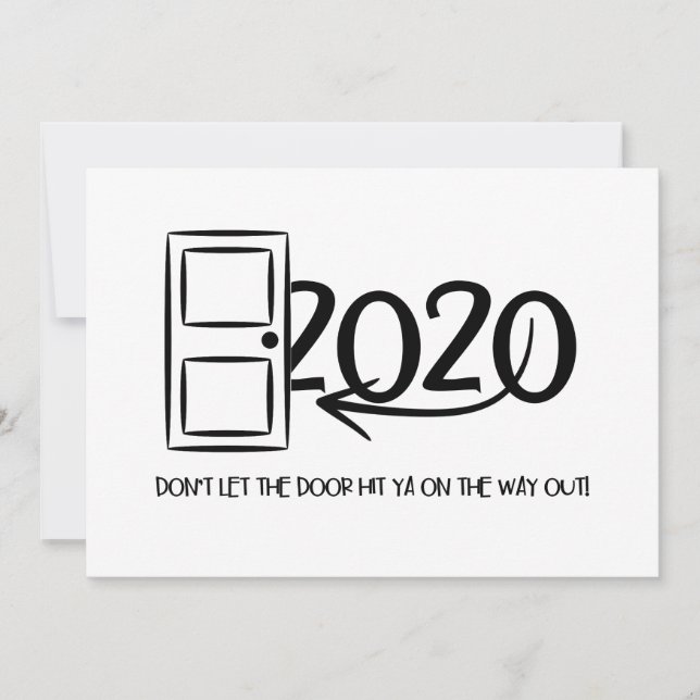 Convite Não deixe a porta bater na saída do Natal (Frente)