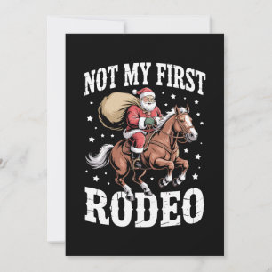 Convite Não é meu primeiro Natal de Rodeio Papai Noel Cava