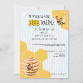 Convite Não É Possível Estar Junto Do Chá de fraldas De Co