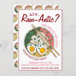 Convite Não é um Dia de os namorados Ram-Antico (Romântico