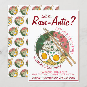 Convite Não é um Dia dos Namorados Ram-ântico (Romântico)