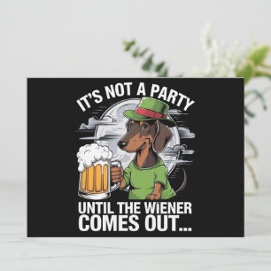Convite Não é uma festa até que Dachshund Irish Beer Wiene