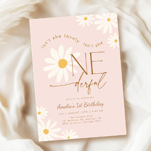 Convite Não é UMAderful Daisy 1º Aniversário