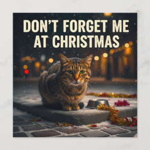 Convite Não esqueça os gatos no Natal imagem arte