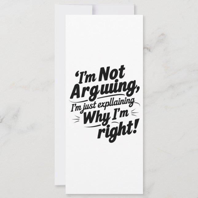 Convite "Não Estou Discutindo" (Frente)