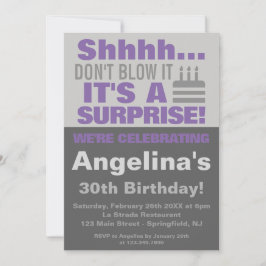 Convite Não estrague, é uma festa de aniversário surpresa