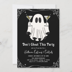 Convite Não Fantasma Este Partido Martini Halloween