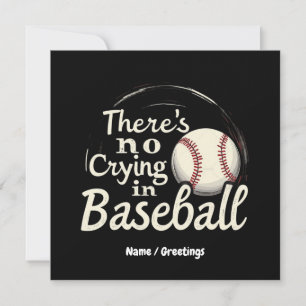 Convite Não Há Choro no Beisebol Um Dia de Jogo Divertido 