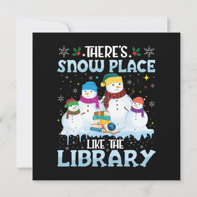 Convite Não Há Lugar Como a Biblioteca de Natal (Frente)
