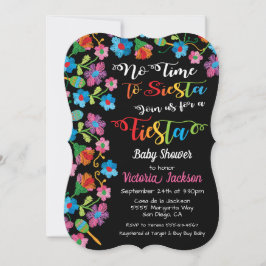 Convite Não há tempo para sesta ao bordado mexicano da fie