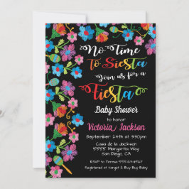 Convite Não há tempo para sesta ao bordado mexicano da fie