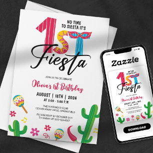 Convite Não há Tempo para Sesta Festa de Aniversário de Pr