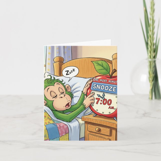 Convite Não Hoje, Alarme - Modo Macaco Sonolento 💤 🙈 (Frente)