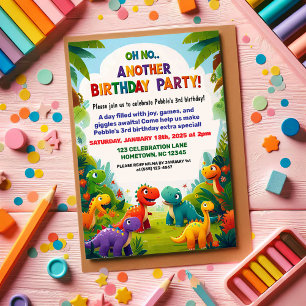 Convite Não! Outro Dinossauro Que Era Festa de aniversário
