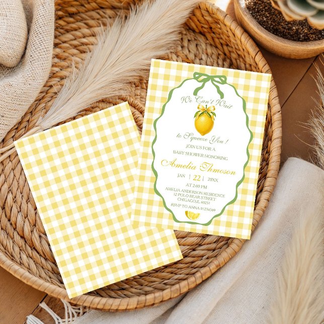 Convite Não podemos esperar para apertar você Citrus Lemon (Criador carregado)