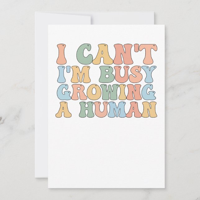 Convite Não posso estar ocupado cultivando um humano (Frente)