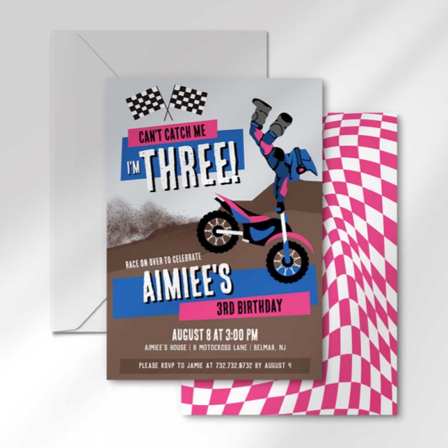 Convite Não Posso Me Pegar Estou Três Aniversário de Moto  (Criador carregado)