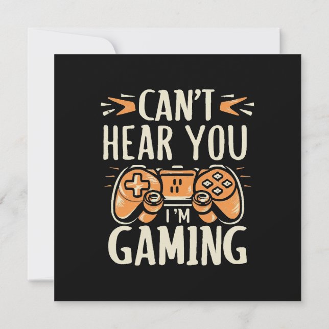 Convite Não Posso Ouvir Você Estou Jogando (Verso)