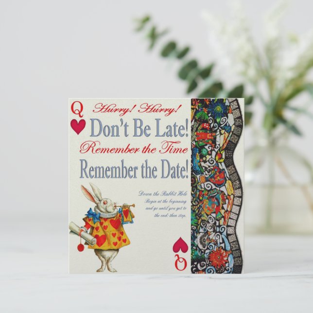 Convite Não se atrase! (Em pé/Frente)