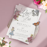 Convite Não Seja Atrasada Vintage Alice No Casamento Da Te<br><div class="desc">Convide seus convidados para o seu encontro muito importante com nosso belo projeto Não seja tarde vintage Alice no convite de casamento temático da Maravilha. Perfeito para um casamento com a Alice no País das Maravilhas. Design apresenta uma mistura de nossos próprios florais originais desenhados à mão e trabalho de...</div>