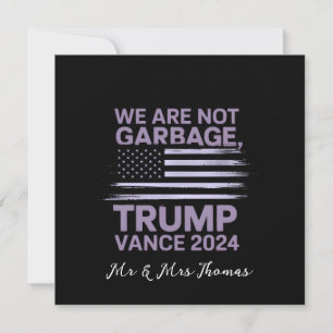 Convite Não Somos Lixo: Trump Vance 2024 Fica Orgulhoso