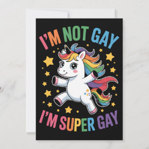 Convite Não sou Gay, sou o Super Gay do Orgulho LGBTQ Ally