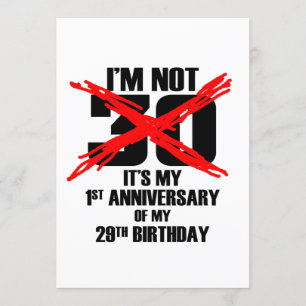 Convite Não tenho 30 anos