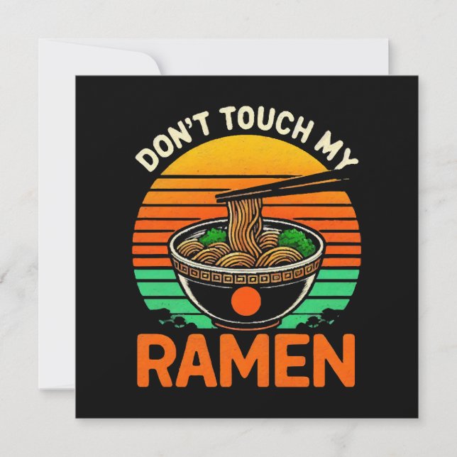Convite Não Toque Amante de Ramen (Frente)