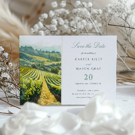 Convite Napa Vale do Vineyard Salve a Data Casamento