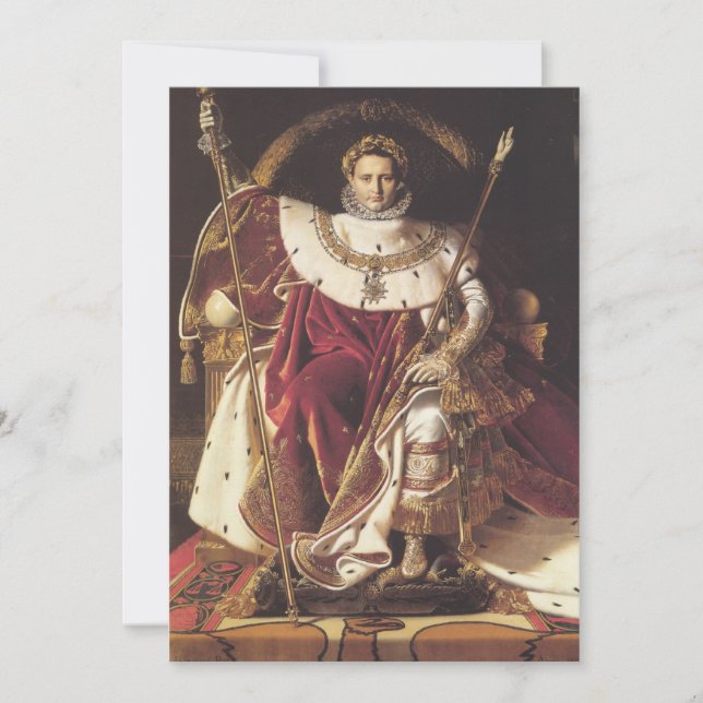 Convite Napoleão I em seu Império Throne (Frente)