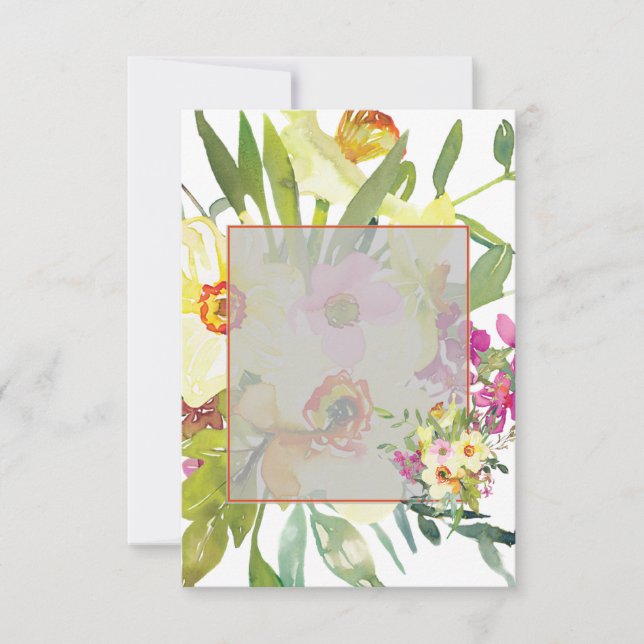 Convite Narcisos de casamento orçamento em branco  (Frente)