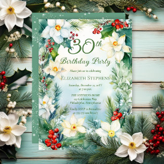 Convite Narcissus | Holly Floral 30th Birthday Party 