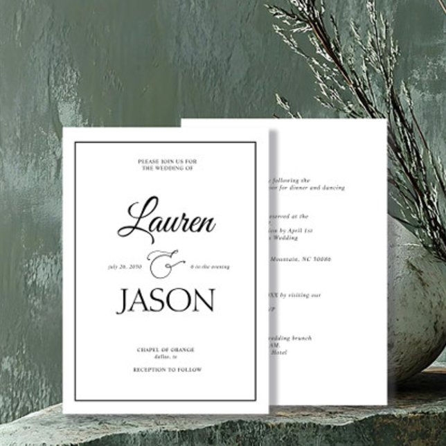 Convite Narração de caligrafia minimalista moderna (Criador carregado)