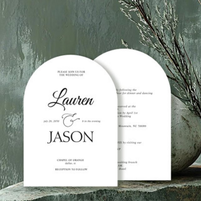 Convite Narração de caligrafia minimalista moderna (Criador carregado)