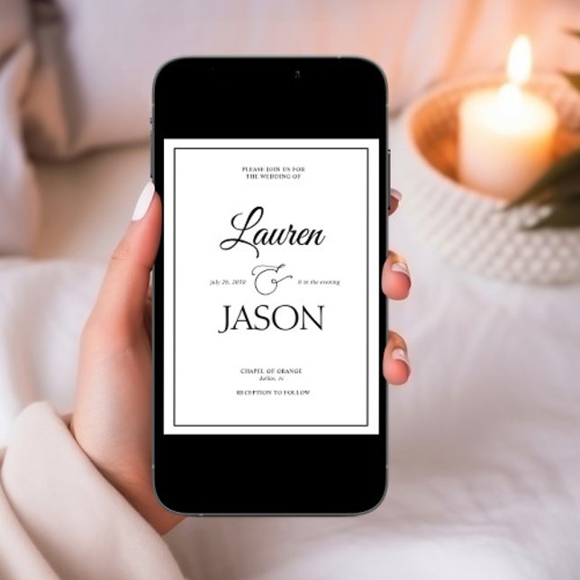 Convite Narração de caligrafia minimalista moderna (Criador carregado)