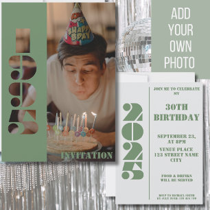 Convite nascer de fotos de aniversário de 30 anos 1995 Con