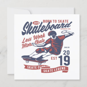 Convite Nascer do clube de skate para skate