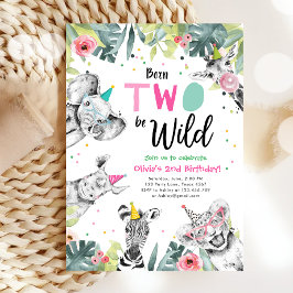Convite Nascer Dois São Animais Selvagens Da Festa Safari 