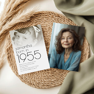 Convite Nascer em 1955 Overlay 2 Photos Festa de aniversár