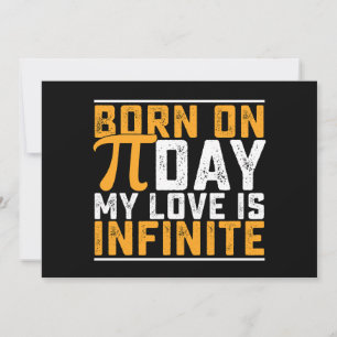 Convite Nascer No Dia Pi Meu Amor É Infinito, Matemática E