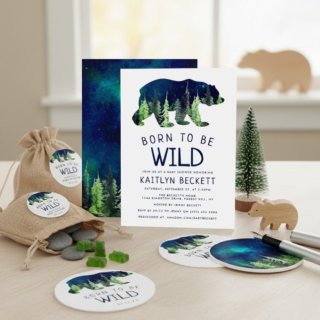 Convite Nascer Para Ser Chá de fraldas Selvagem (Criador carregado)