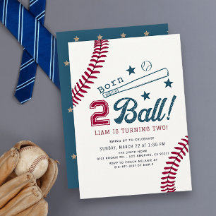 Convite Nascido para Jogar Beisebol 2º Aniversário