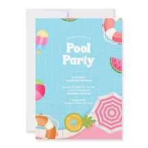 Nascimento da Festa de Piscina de Primaveras Trend