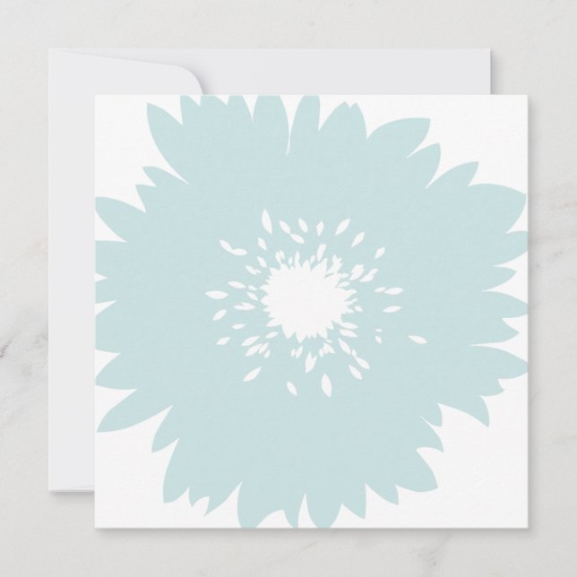 Convite Nascimento da Flor Azul-Chic (Frente)