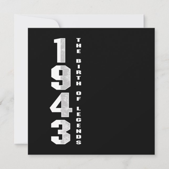 Convite Nascimento das lendas 1943 77. º presente de anive (Frente)