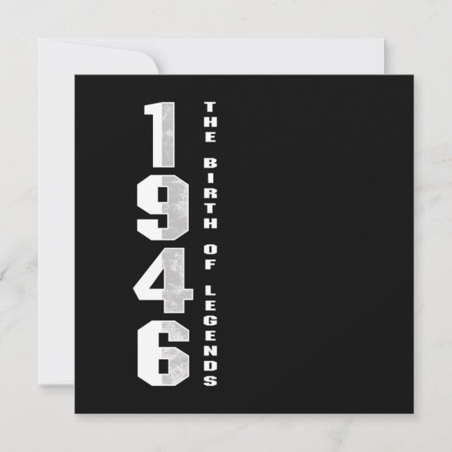 Convite Nascimento das lendas 1946 76. º presente de anive (Frente)