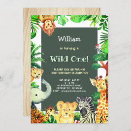 Convite Nascimento de Floresta Tropical de Chuva Selvagem