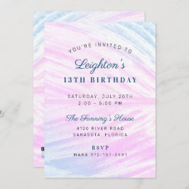 Convite Nascimento de Folha Tropical Pintada